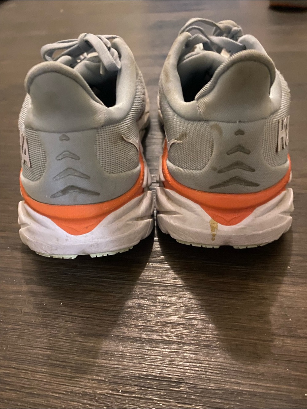 Hoka Grey Running Shoes with Orange Accent - Picture 5 of 6